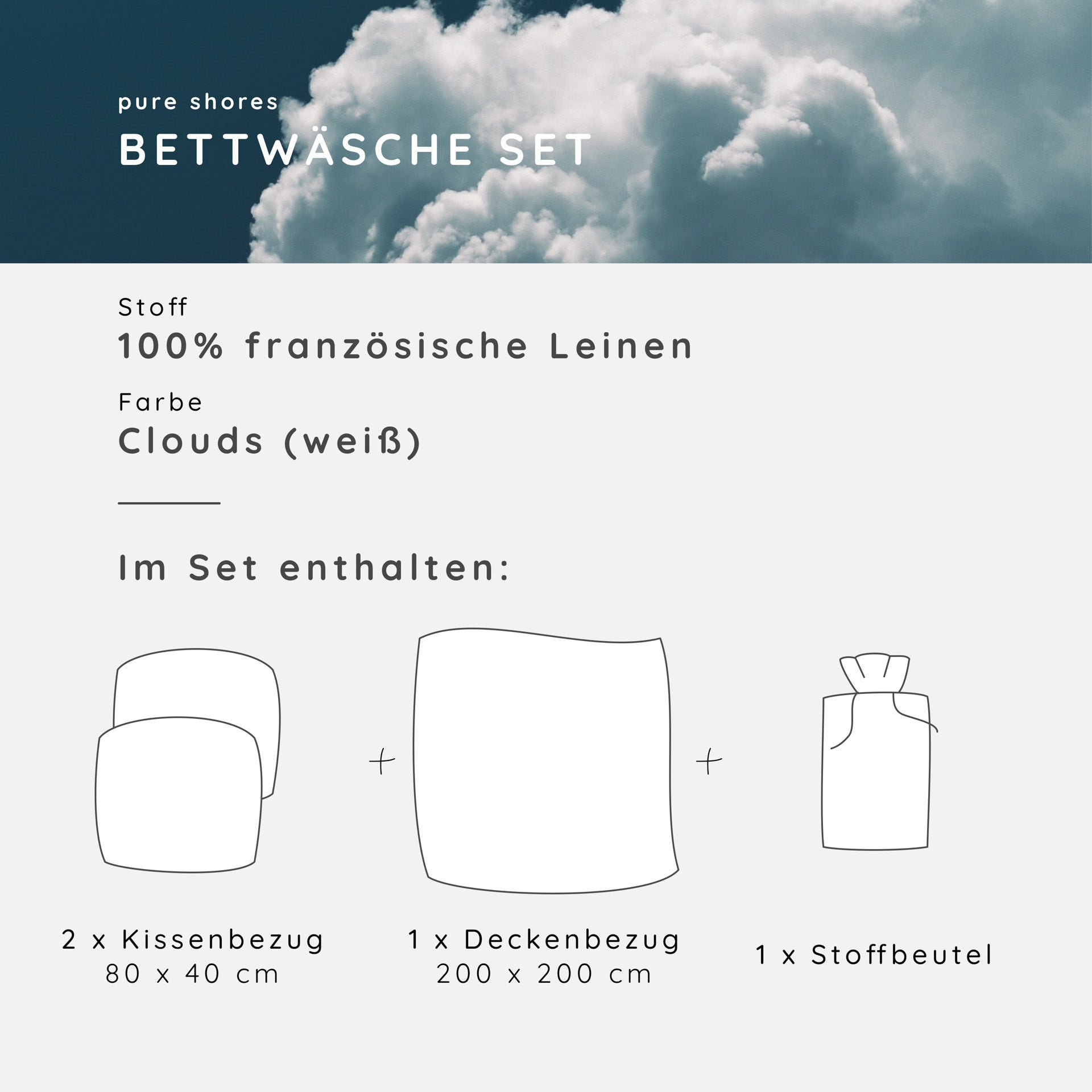 Französische Leinen Bettwäsche