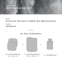 Musselin-Bettwäsche (Bio - GOTS zertifiziert)