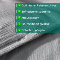 Musselin Bettwäsche Signature 100% Baumwolle – atmungsaktiv & weich (OEKO-TEX®)