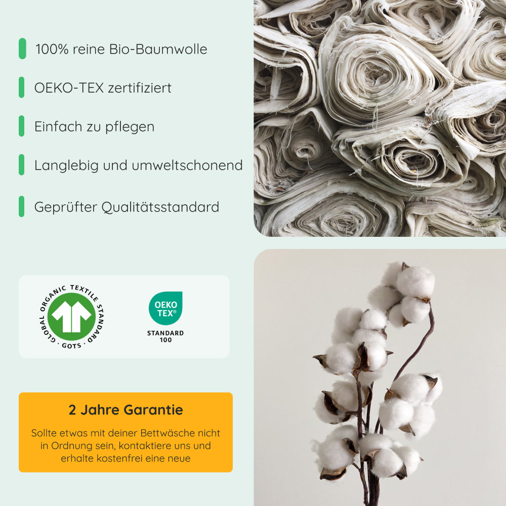 Musselin Bettwäsche Signature 100% Baumwolle – atmungsaktiv & weich (OEKO-TEX®)