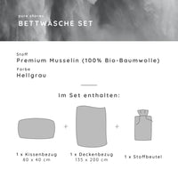 Musselin Bettwäsche Signature 100% Baumwolle – atmungsaktiv & weich (OEKO-TEX®)