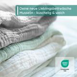 Musselin Bettwäsche [PREMIUM] 100% Baumwolle – atmungsaktiv & weich (OEKO-TEX®)