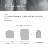 Musselin Bettwäsche Signature 100% Baumwolle – atmungsaktiv & weich (OEKO-TEX®)