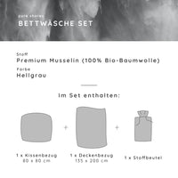 Musselin Bettwäsche Signature 100% Baumwolle – atmungsaktiv & weich (OEKO-TEX®)