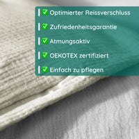 Musselin Bettwäsche [PREMIUM] 100% Baumwolle – atmungsaktiv & weich (OEKO-TEX®)