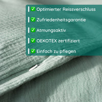 Musselin Bettwäsche [PREMIUM] 100% Baumwolle – atmungsaktiv & weich (OEKO-TEX®)