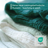 Musselin Bettwäsche [PREMIUM] 100% Baumwolle – atmungsaktiv & weich (OEKO-TEX®)