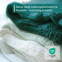 Musselin Bettwäsche [PREMIUM] 100% Baumwolle – atmungsaktiv & weich (OEKO-TEX®)
