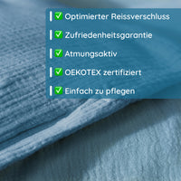 Musselin Bettwäsche [PREMIUM] 100% Baumwolle – atmungsaktiv & weich (OEKO-TEX®)